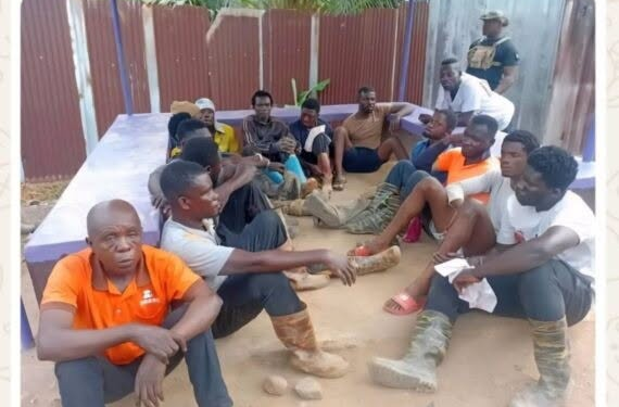 40 arrested in anti-illegal mining operation in Western, Western North Regions