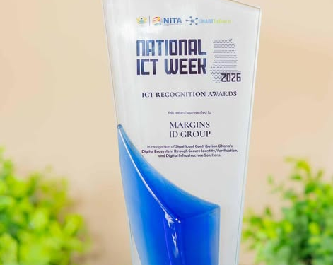 Margins ID Group honoured for contribution to Ghana’s digital transformation