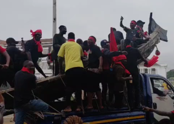 Scores of NPP supporters gather at Supreme Court for ‘Democracy Under Attack’ demo