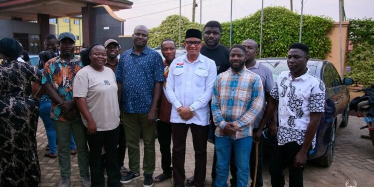 Mustapha Abdul-Hamid interacts with NPP delegates in four Greater Accra constituencies