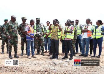 NDU President inspects ongoing construction at Teshie site