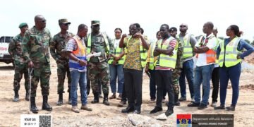 NDU President inspects ongoing construction at Teshie site