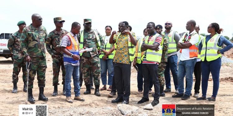 NDU President inspects ongoing construction at Teshie site