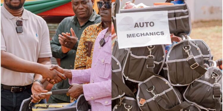 YEA provides skills training equipment to Western North beneficiaries