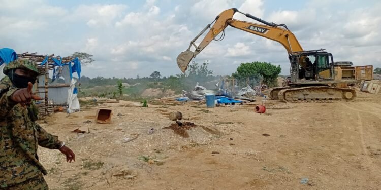 NAiMOS seizes 17 excavators in illegal mining crackdown along Offin River