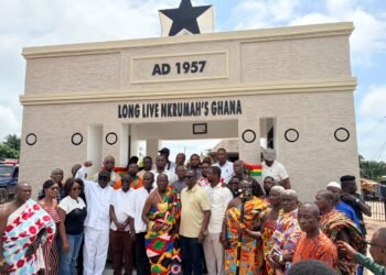Kofi Arko Nokoe unveils Nkrumah Freedom Arch at Axim Junction