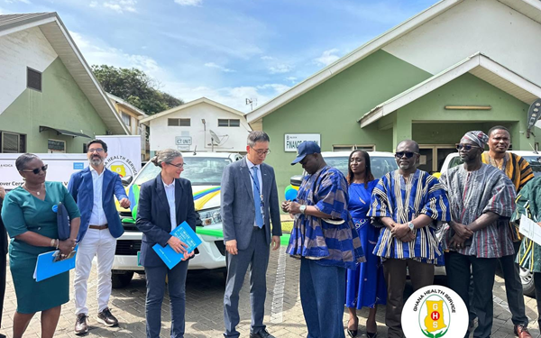 GHS receives three Toyota Hilux vehicles to strengthen maternal and child health services