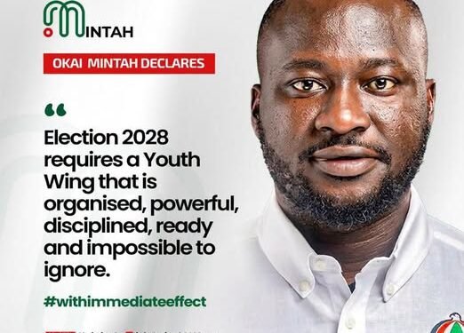 Okai Mintah calls for “powerful, disciplined” NDC Youth Wing ahead of 2028