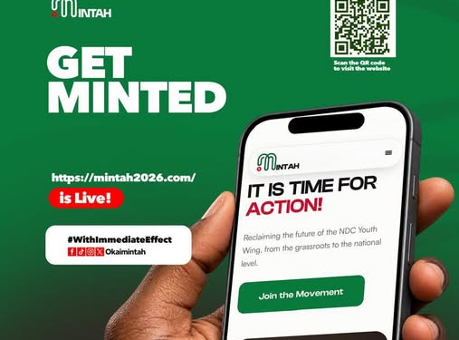 Okai Mintah launches website as he steps up NDC Youth Organizer campaign