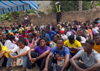Nsawam Adoagyiri police arrest over 120 suspected QNET personnel