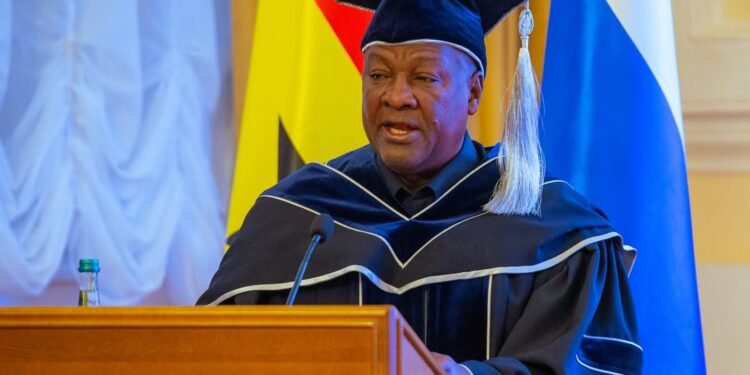 Mahama receives two honorary doctorates in Russia, outlines Ghana’s transport plans