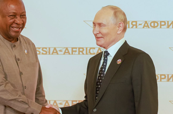 Mahama joins Putin, African leaders at third Russia–Africa summit in Moscow