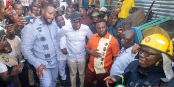 Mahama Ayariga visits Kumasi Central Market fire scene to assess damage
