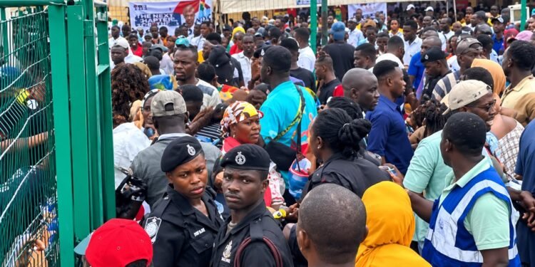 Kasoa NDC Elections: Hundreds force their way into restricted election zone