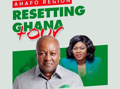 Mahama begins Ahafo leg of Resetting Ghana tour