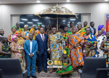 Akwamumanhene pays courtesy call on Deputy Finance Minister