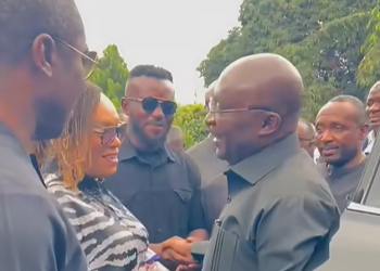 Bawumia exchanges pleasantries with NPP First Vice Chairman Nana Kojo Bamba