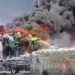 Firefighters battle blaze at tyre processing factory at Shai Hills