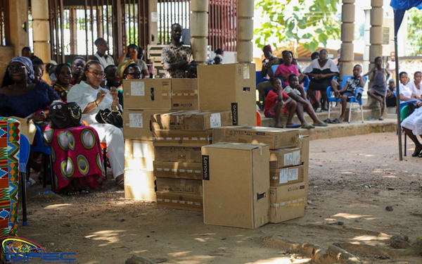 GIFEC supports Kpeve community with digital equipment and cash donation