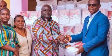 MP donates 70,000 exercise books to schools in Gomoa West