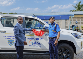SIC Insurance donates Toyota Hilux, 20 laptops to GRA Customs Division